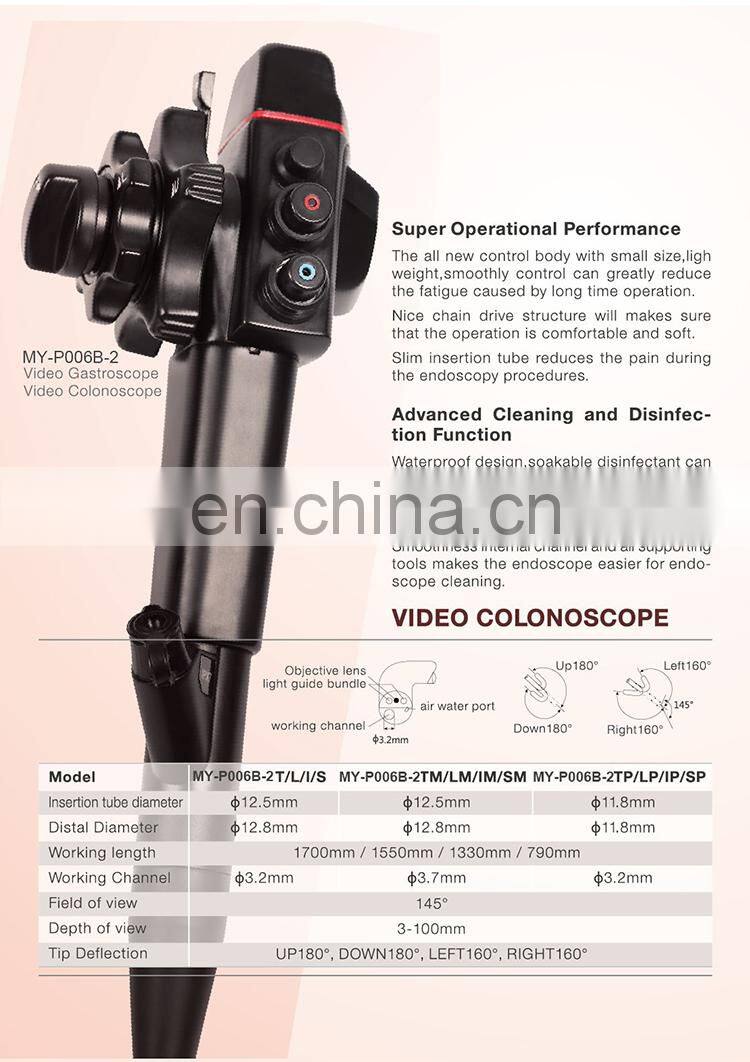MY-P006B Medical HD Endoscope System with Video Gastroscope and Video Colonoscope