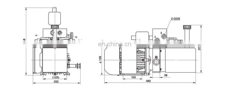 220V, 380V hydraulic power unit pack