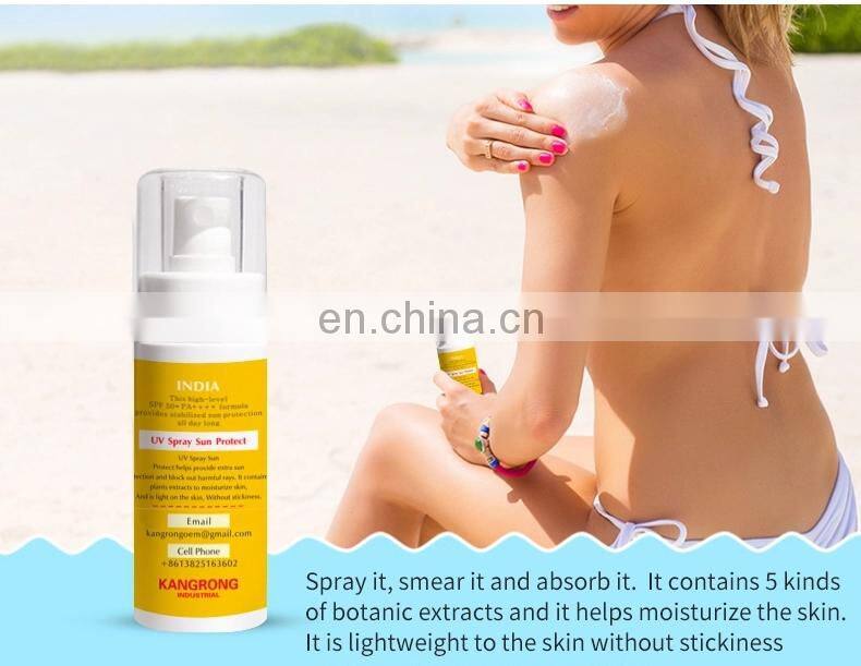 Skin Care Private Label Cosmetics Private Label Sunscreen Spray For Face Care