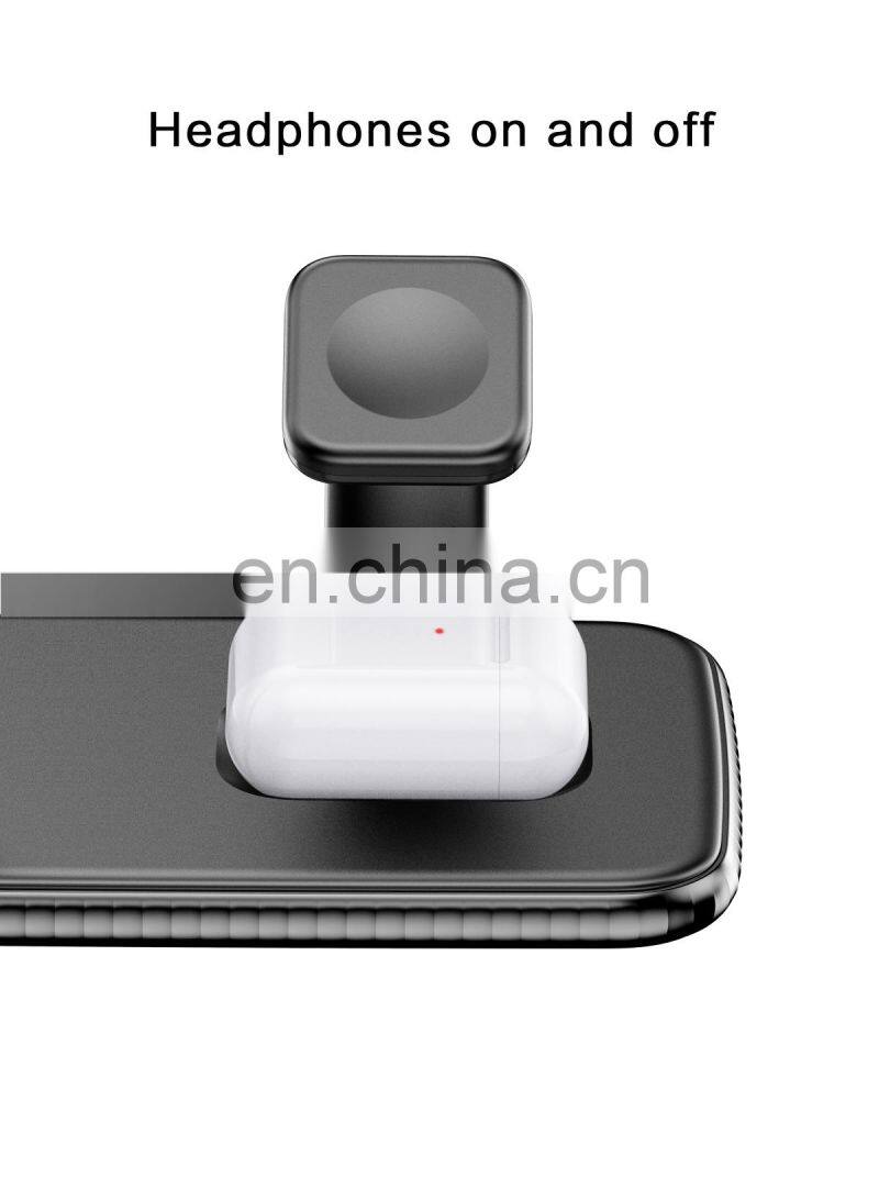 New Products 2020 15W 9V 2A 4 in 1 Wireless Charger Unique Design Stand Wireless Charging For Earphone