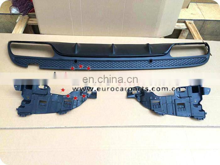 Newest arrival!w205 c63 pp rear diffuser with exhaust tips/muffler fit for c-class w205 c63