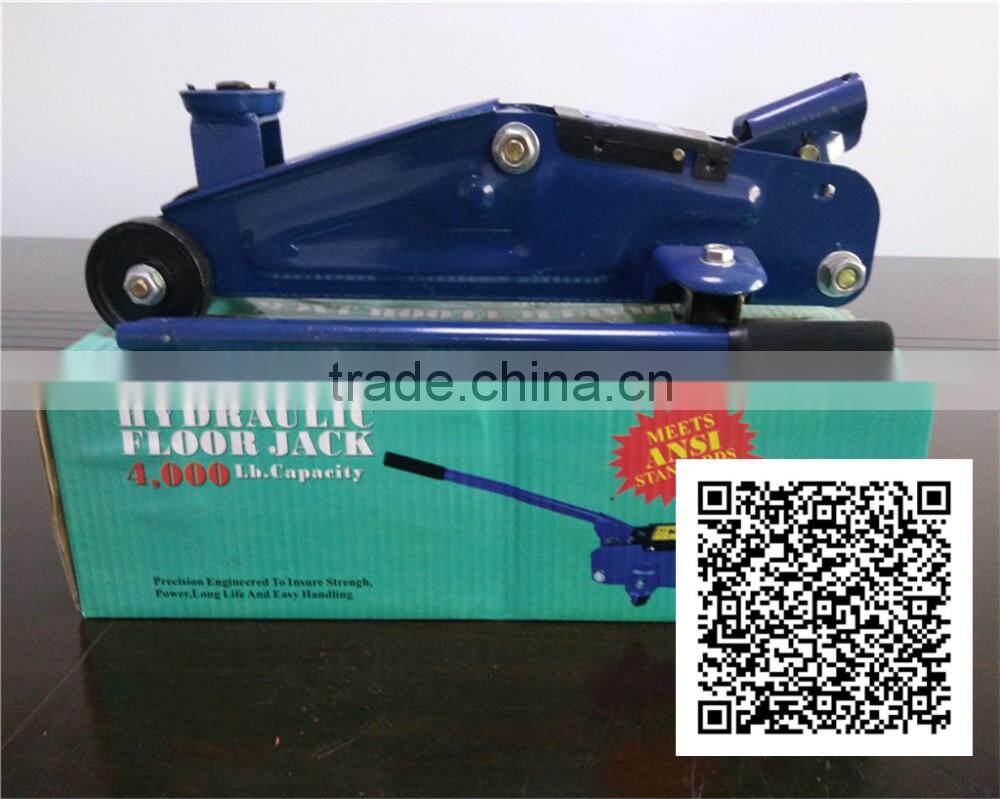 2016 arrival hot selling in China famous brand name Xingnuo 2-ton capacity blue colored vehicle floor jack