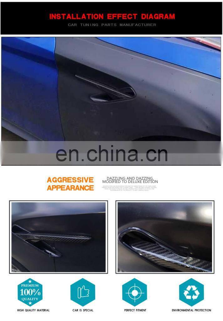 Carbon Fiber Car side fender trim cover grill for BMW F90 M5 Sedan 4-Door 2018-2020