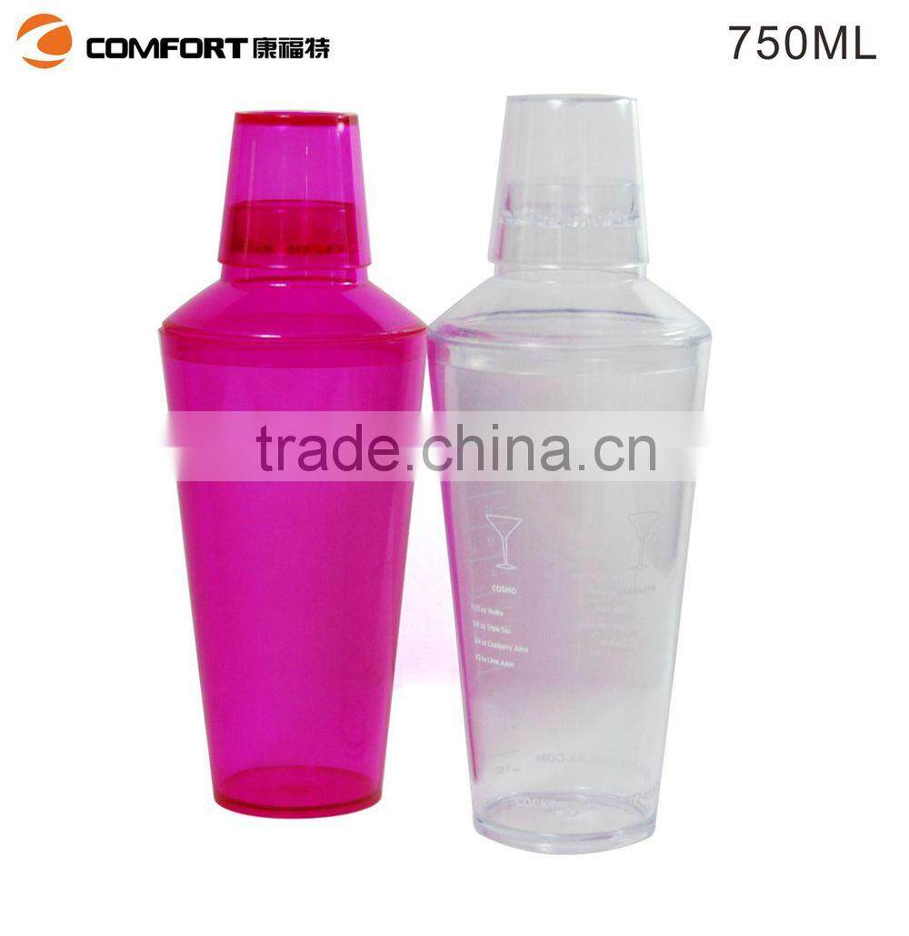 bar and panty clear portable shaker with lid