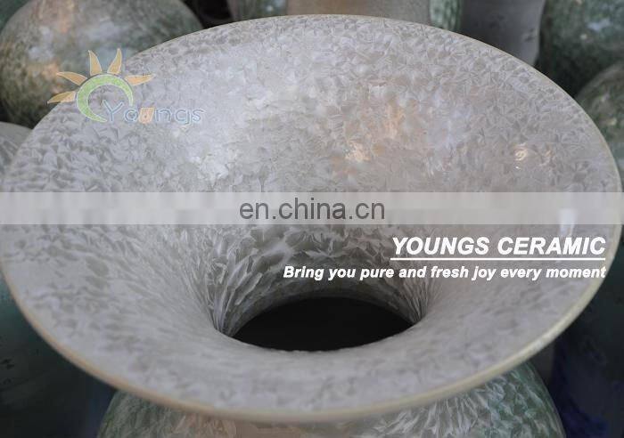 Jingdezhen Crystalline Glazed Large Ceramic Porcelain Vase 39''H