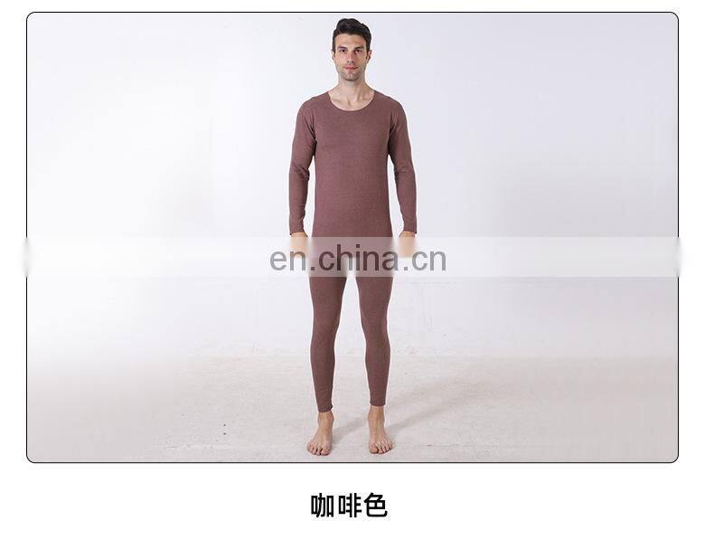 Manufacturer Christmas xmas sale Men's Pullover cozy underwear plus size 2-piece cloth winter top and pants