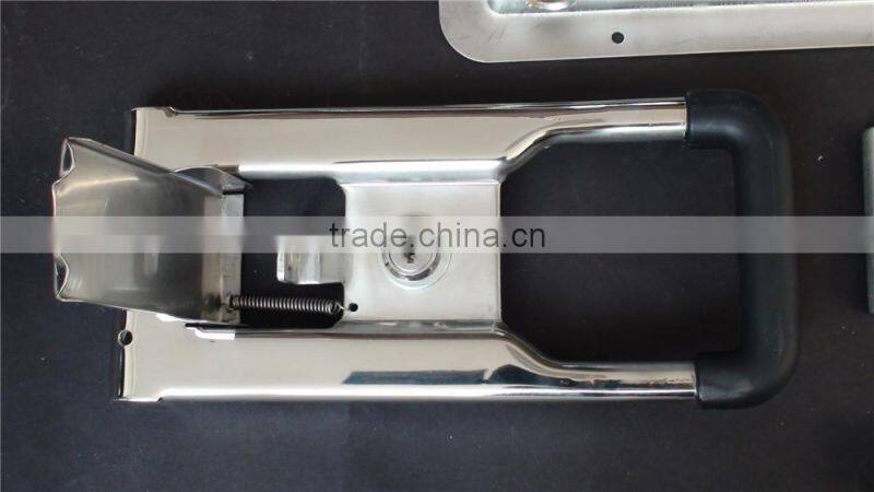 02342C Key lock stainelss steel /steel recessed handle trailer side door lock