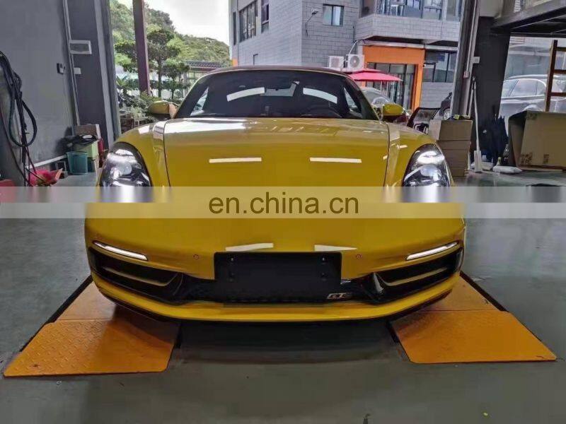 Runde Top Ranking Quality PP Material For Porsche 718 Boxster Upgrade GTS Style Front Bumper Front Rear Lip Body Kit