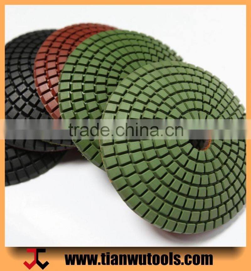 Dry polishing pad Wet polishing pad Resin polishing pad