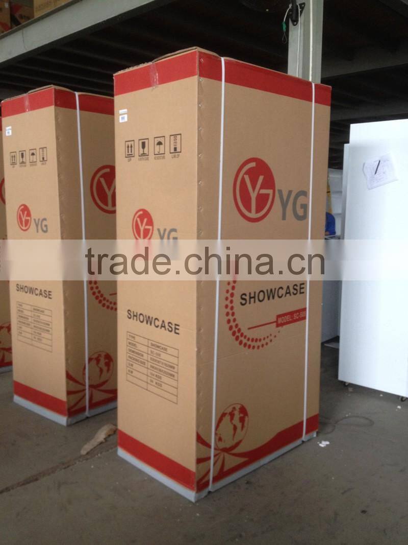 supermarket showcase refrigerator commercial refrigerator double glass door refrigerator