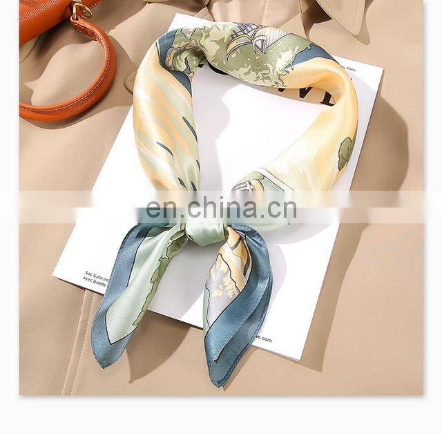 Luxury Vintage Unique Pattern Custom Square 100% Natural Silk Scarves For Women