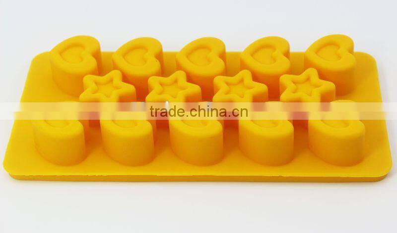 Star and heart shaped ice cube cool