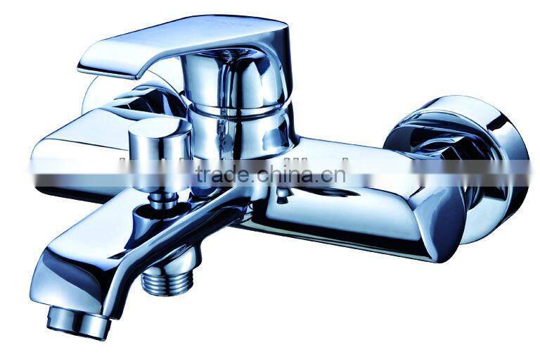 NICOR 6802 Fashion Design Copper Wall Mounted Chrome Plated Bathroom Bathtub Mixer