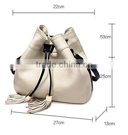 New Design female bag pu backpack tassel backpack