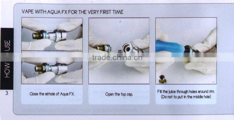 2015 newest CACUQ wholesale Footoon AQUA FX RTA with Top Filling Tank Atomizer Ceramic Coil 3ml/5ml Footoon AQUA FX RTA tank