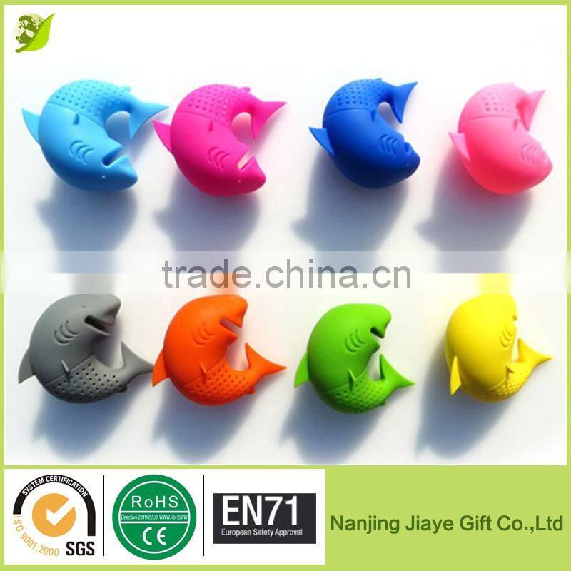 100% FDA Approved Hight Quality Silicone Shark Tea Strainer