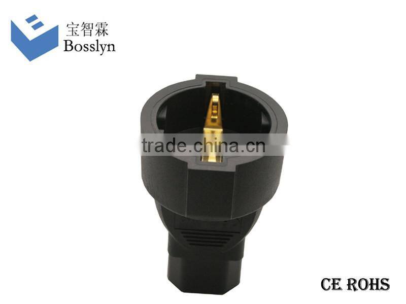 Excellent Quality European SCHUKO 3Pole male Plug to IEC C19 Female Socket