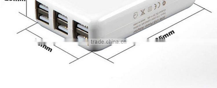 2016 New Factory price Multi-Function 5V 6A output wall USB charger 6 ports USB charger EU/US/UK plug available
