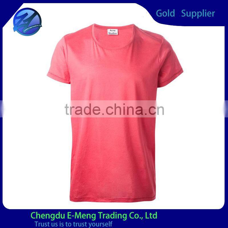 Long sleeves fastener collar plain white cotton t shirt