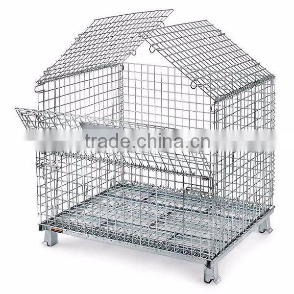 Customized design wire storage cage container in warehouse