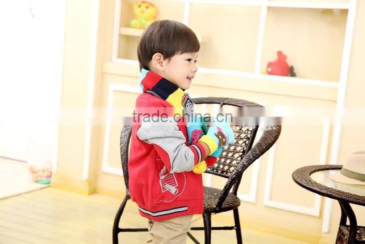 Wholesale Fashion Boys Girls Children Autumn Winter Knitted Scarf with Colorful Balls