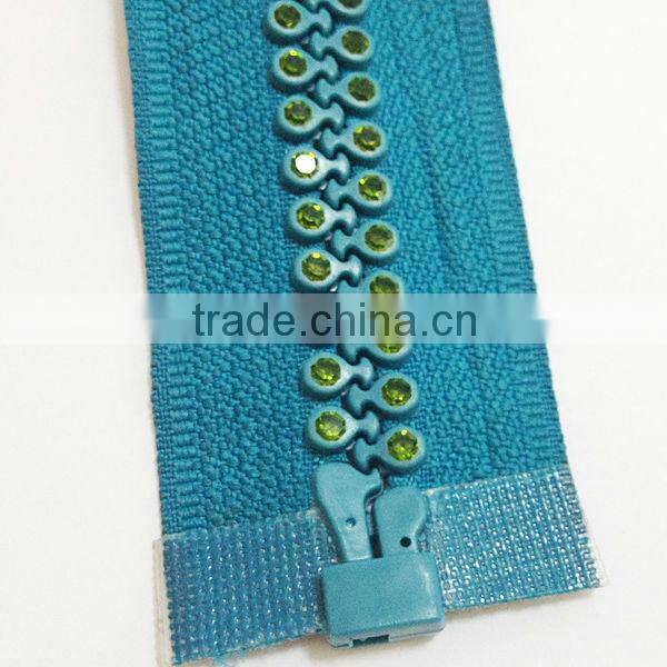Rhinestone teeth zipper original manufacturer