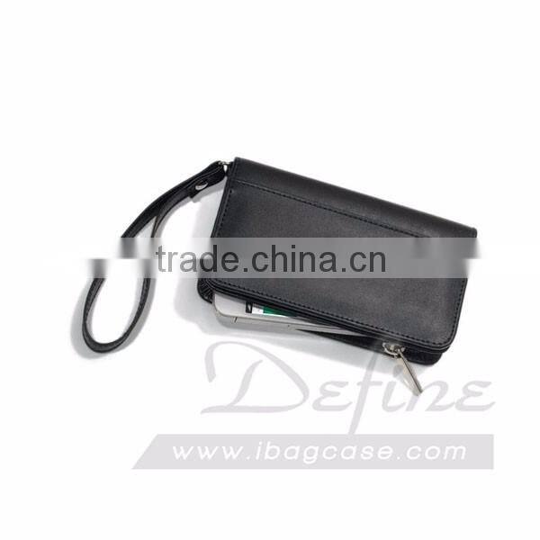 Premium Custom Brand Fashion Black Wristlet Wallet