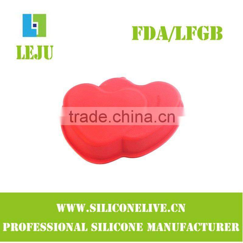 new style heart shape silicon cake mould for pizza