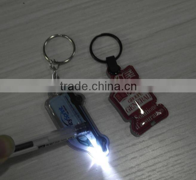 Environmental Custom Promotional gift Car Shape LED Squeeze Key lights soft pvc keychain