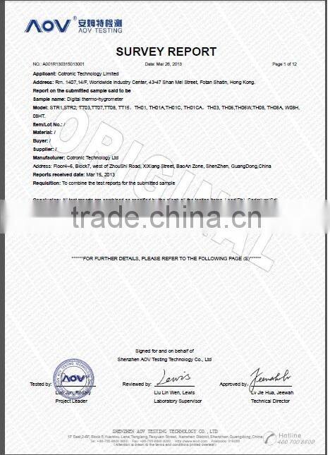 Jumbo LCD digital thermometer and hygrometer