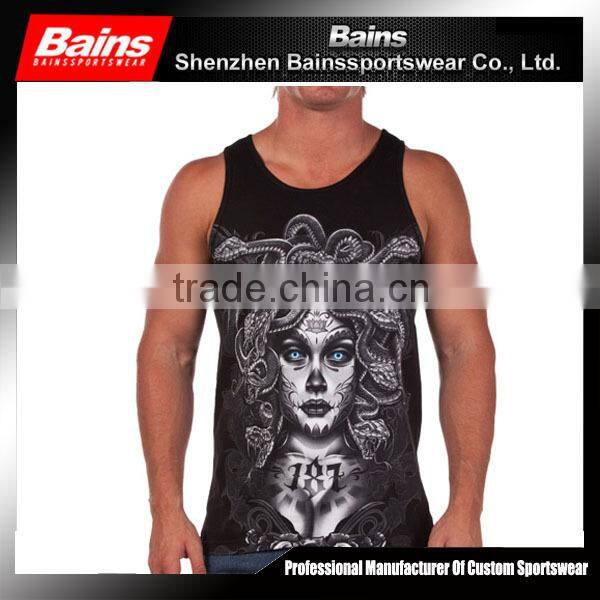sublimation tank top printing,summer wear sports tank top