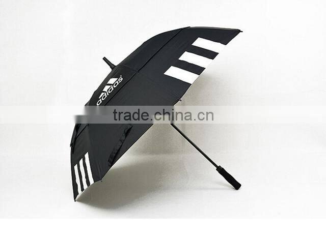 Adi auto open double layer straight umbrella with advertising
