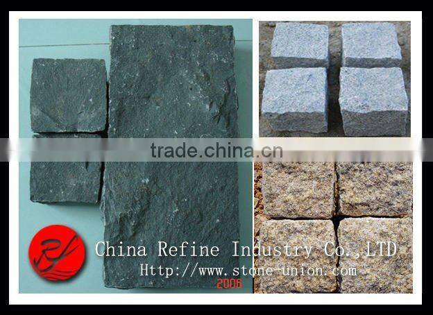 Fan Shaped Grey granite paving stone