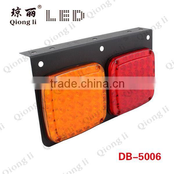 82 LED iron plate anti-shock square led tail lights 24v truck