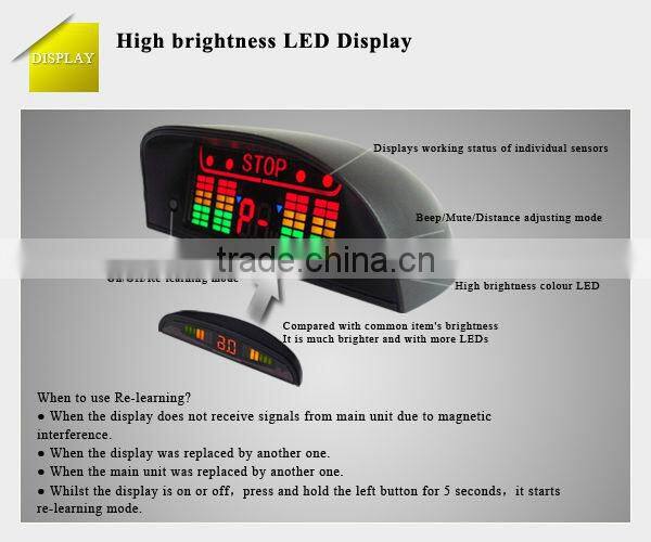 China manufacturer of water-proof LED parking sensor with shock test