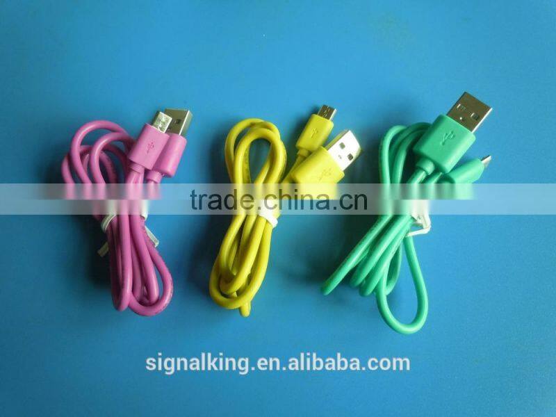 Factory Wholesales UL Certified Colorful Micro USB Cable Wires And Cables Electrics USB Charger Cable For Smart Phone 50CM