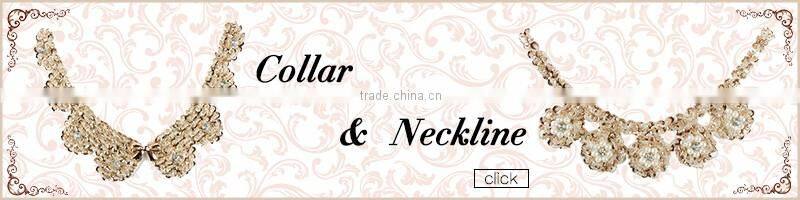 New arrival White Wedding Dress Beaded Collar with Embroidery