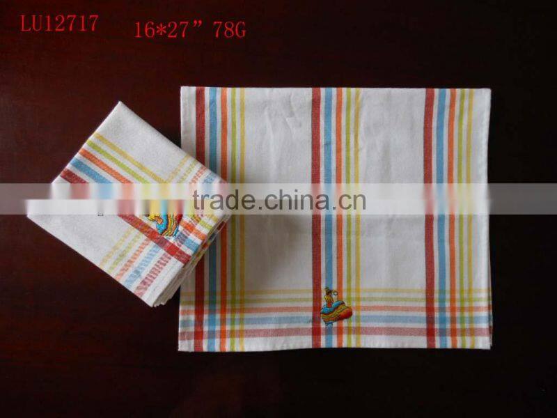embroidery yarn dyed cotton kitchen towel