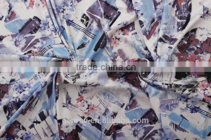 factory direct sale digital print polyester fabric digital print poly knit fabric