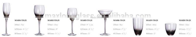 Black and Golden Dots Bottom Martini Glass