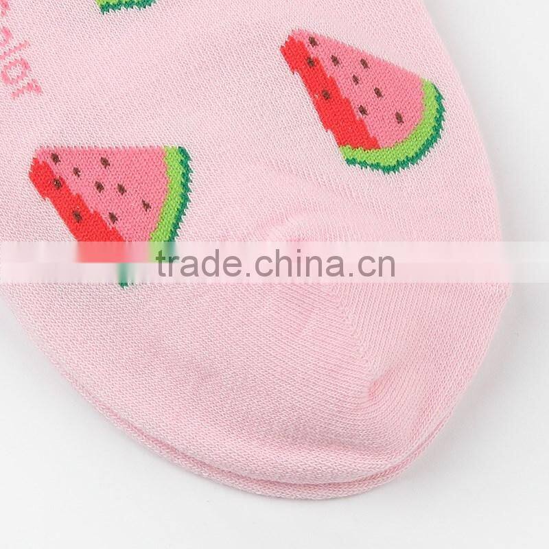 Plain jacquard low cut cotton knitting sock