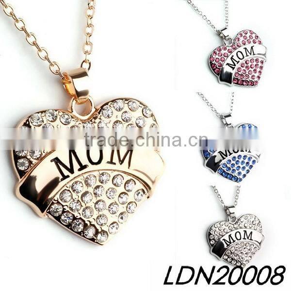 Mom crystal fashion pendant necklace Mom gift necklace