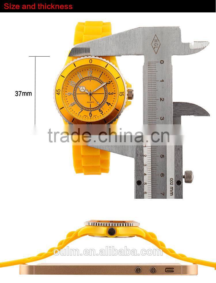 silicone wrist watch lady vogue watch fashion stylish quartz watch