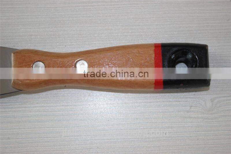 Long wooden handle putty knife / construction tools