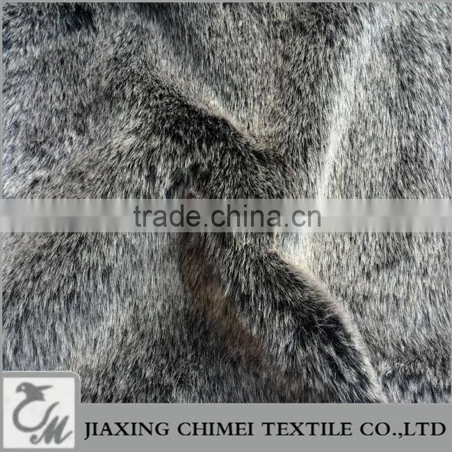 Tip-dyed faux fur for throw blanket