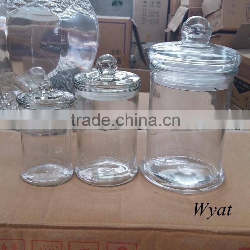 round glass candle jars with hanging rope