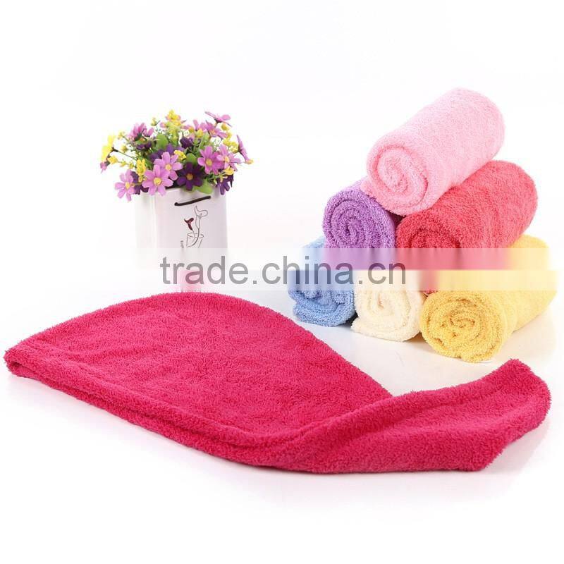Coral fleece towel shower cap,2015 Elastic model shower cap wholesale