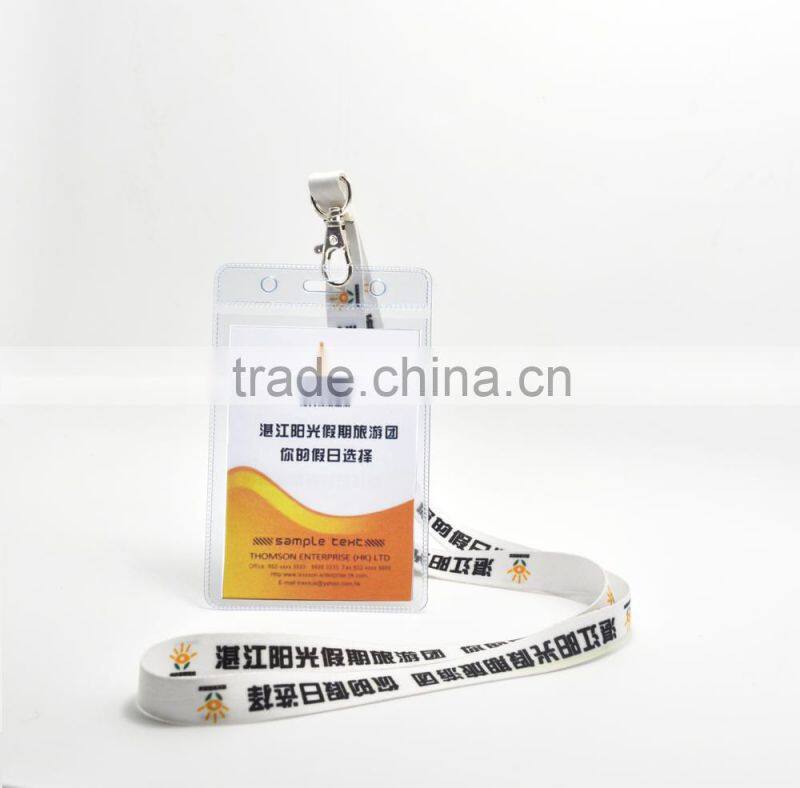 Transparent waterproof student id card holder