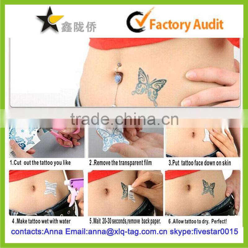 2015 Best price professional custom gold tattoo sticker