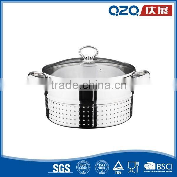 26cm stainless steel fruit steam silver juice pot
